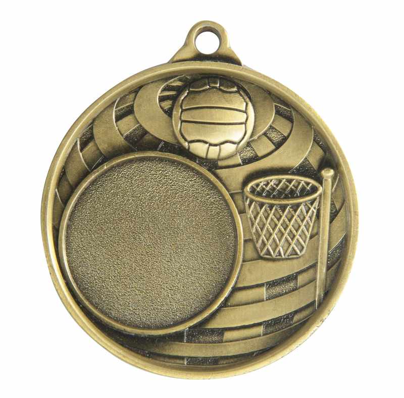 Global Medal -Netball + 25mm insert