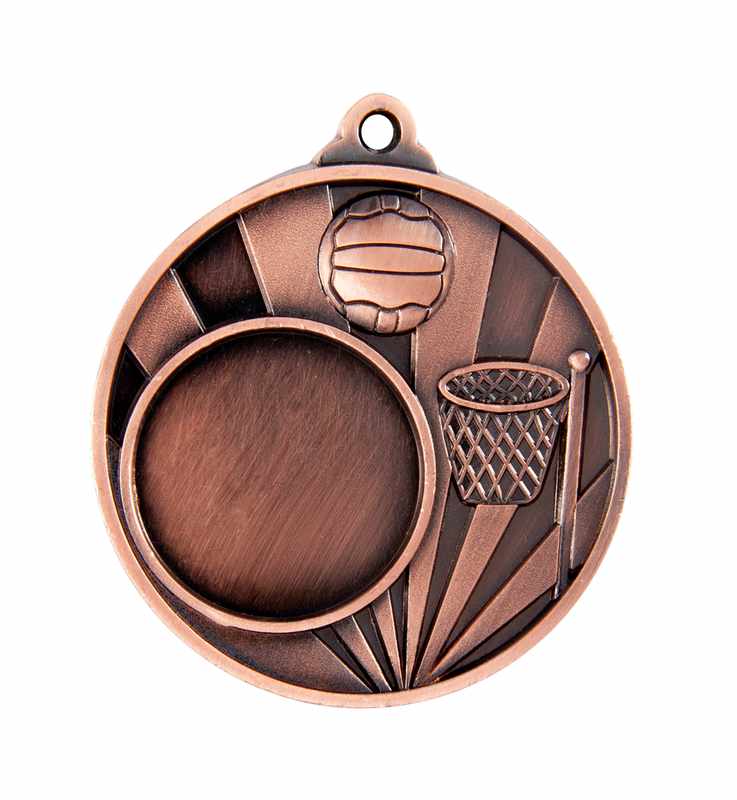 Sunrise Medal-Netball + 25mm insert