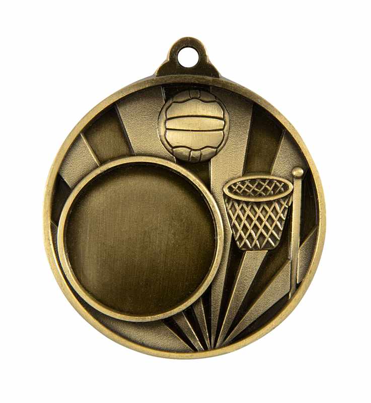 Sunrise Medal-Netball + 25mm insert