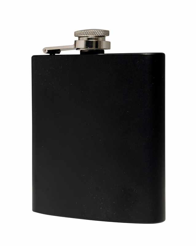 Stainless Steel Hip Flask Matt Black Finish