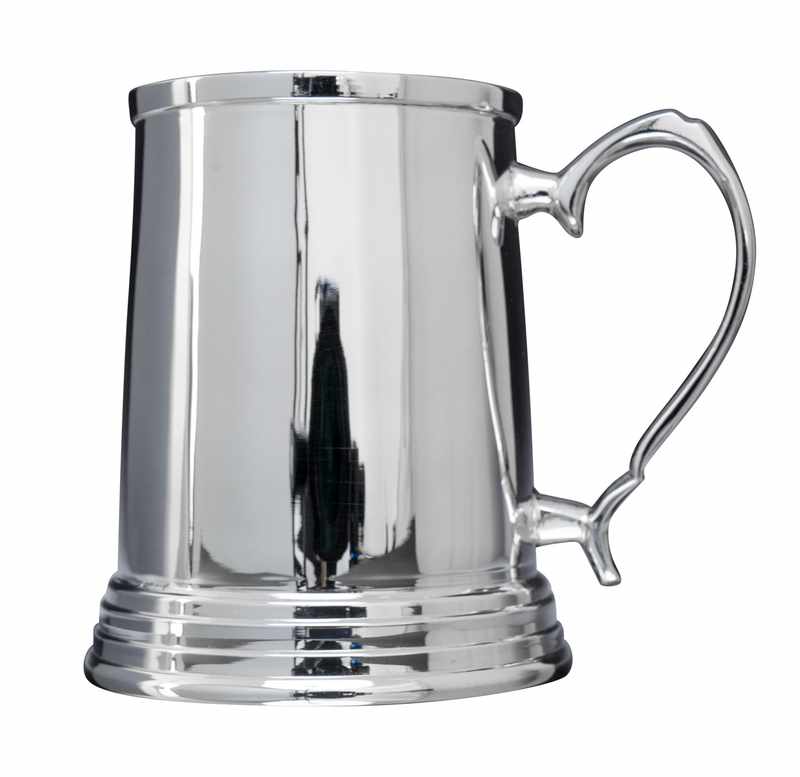 Shiny Silver Small Edwardian Tankard