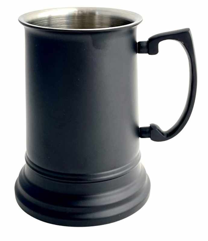 Stainless Steel Tankard Powder Coated Black