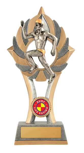 Male Surf Lifesaving Trophy with 25mm Centre