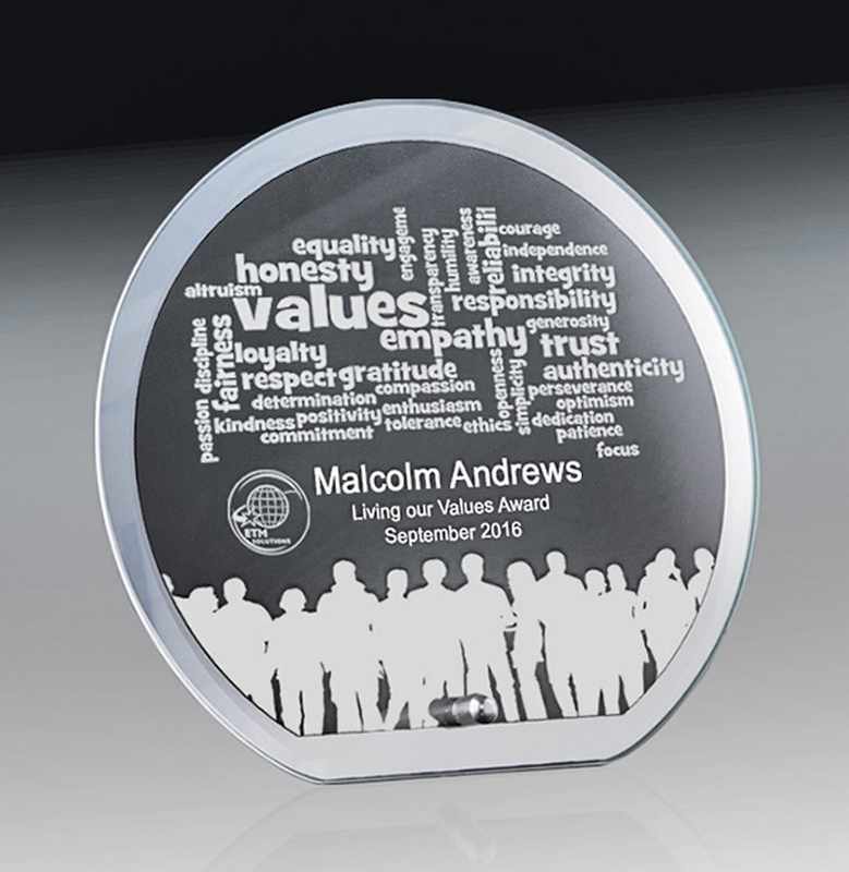 Mirror Edged Clear Glass-Circle