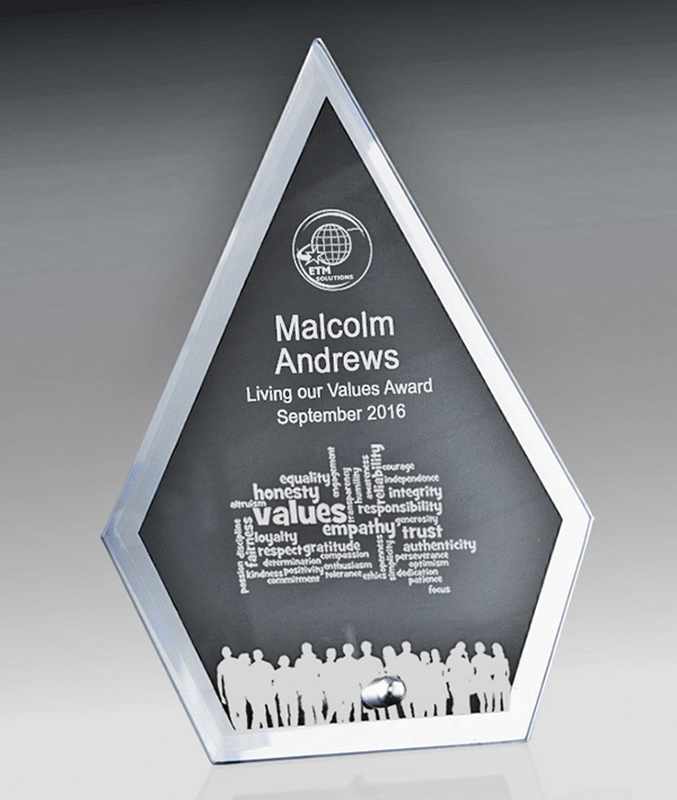 Mirror Edged Clear Glass-Arrow