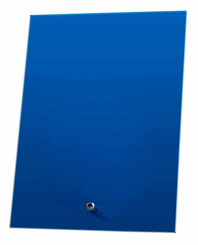Laser Glass Rectangle Blue