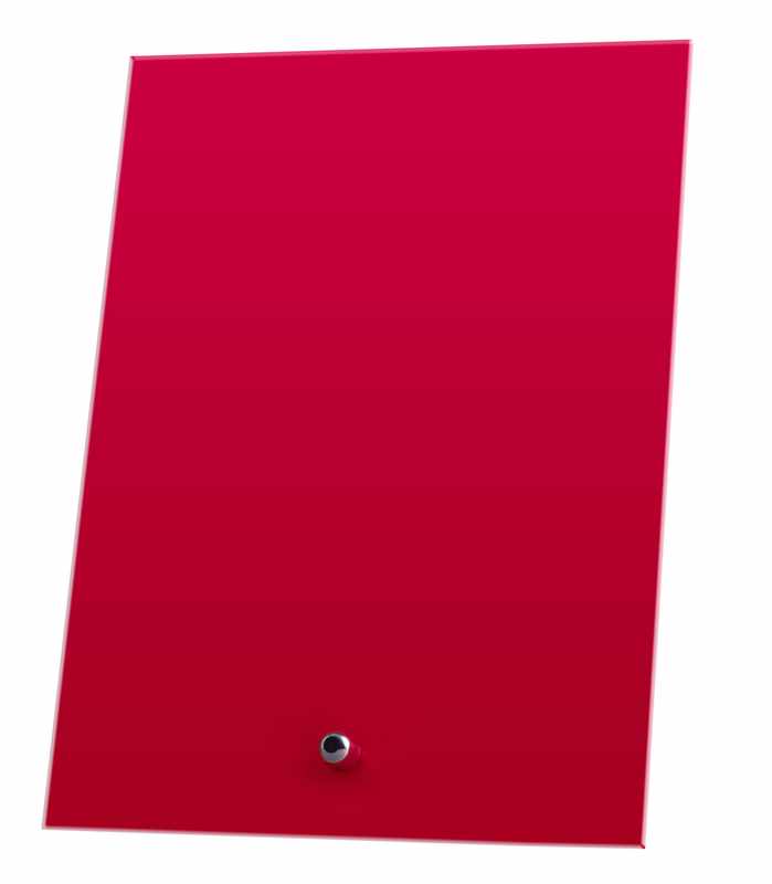 Laser Glass Rectangle Red