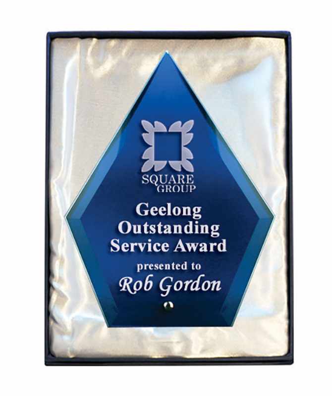 Laser Glass Arrowhead-Blue