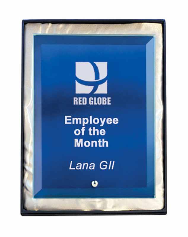 Laser Glass Rectangle Blue