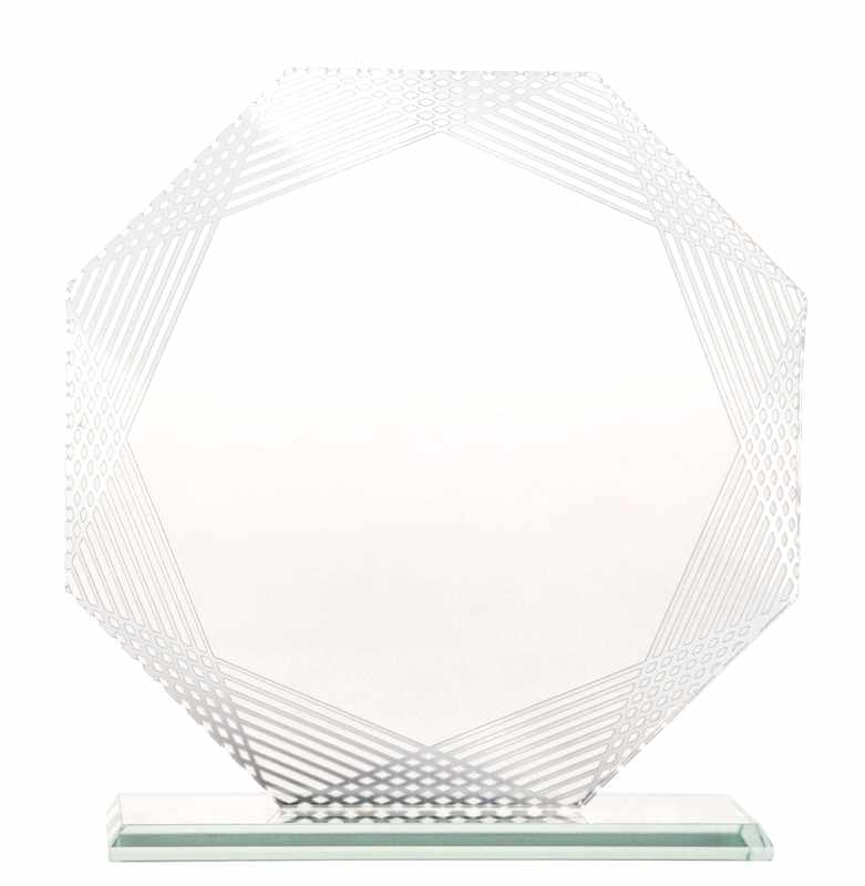 Mirror Edge Glass Octagon Glass Award 170mm