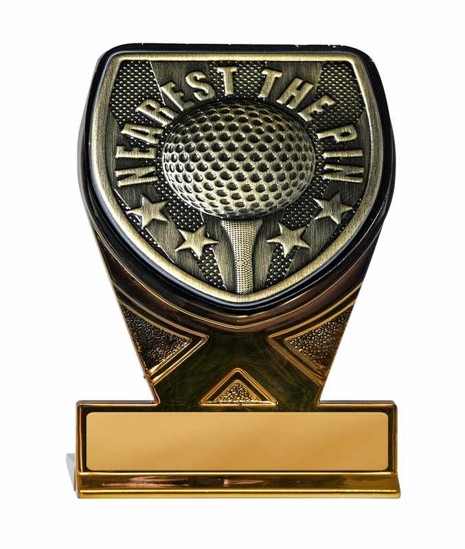 Gold Nearest the Pin Golf Trophy 110mm