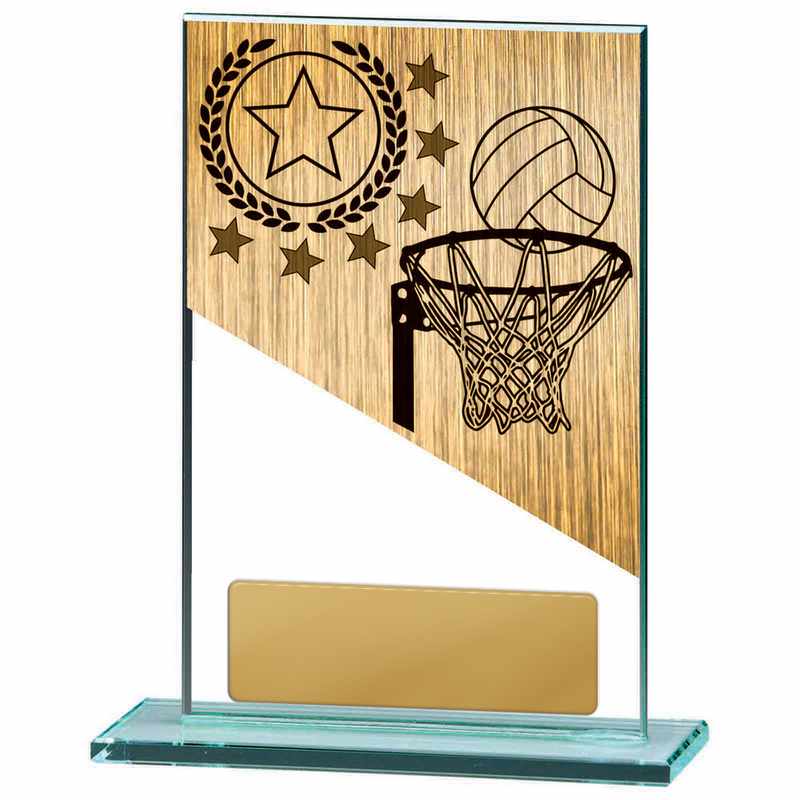 Netball Glass Trophy 150mm