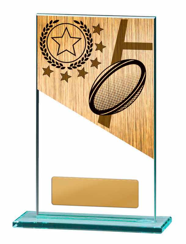 Rugby Theme on Glass