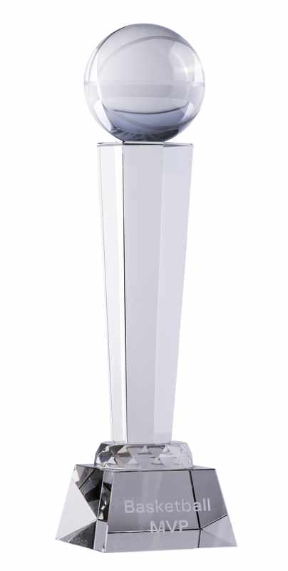 Crystal Basketball on Stand