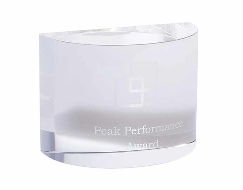 Crystal Clarity Series- Semi-circle block