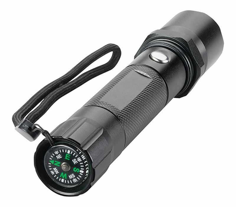 Aluminium Trekk torch with compass