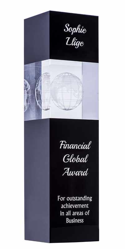 Black Crystal Globe Crystal Award 180mm