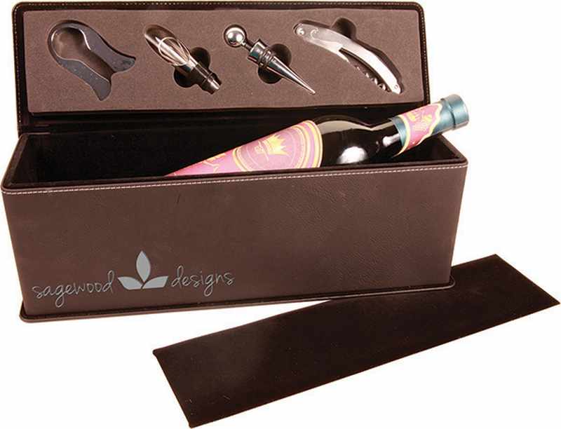 Laserable Wine Box with Tools
